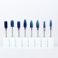 high quality blue medium large barrel cylinder carbide nail drill bits